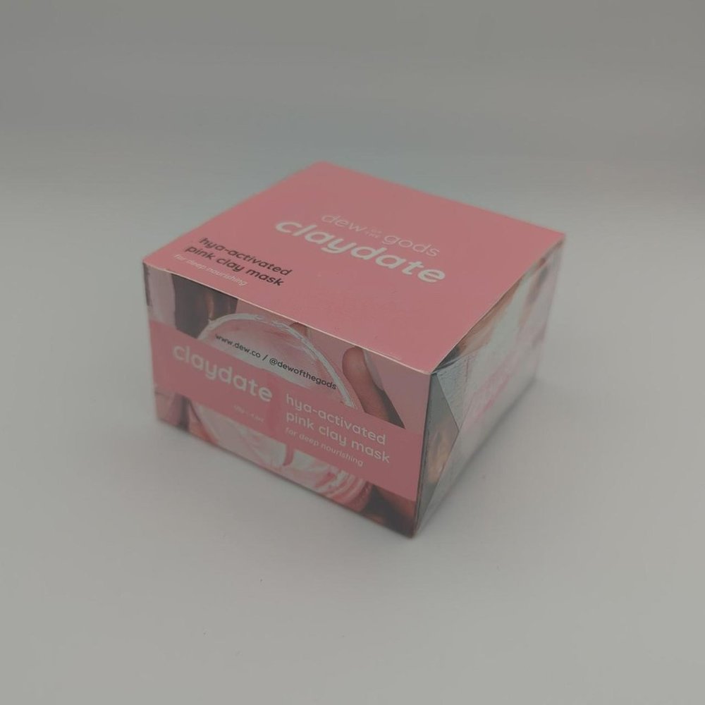 Claydate Hya-activated pink clay mask by dew of the gods